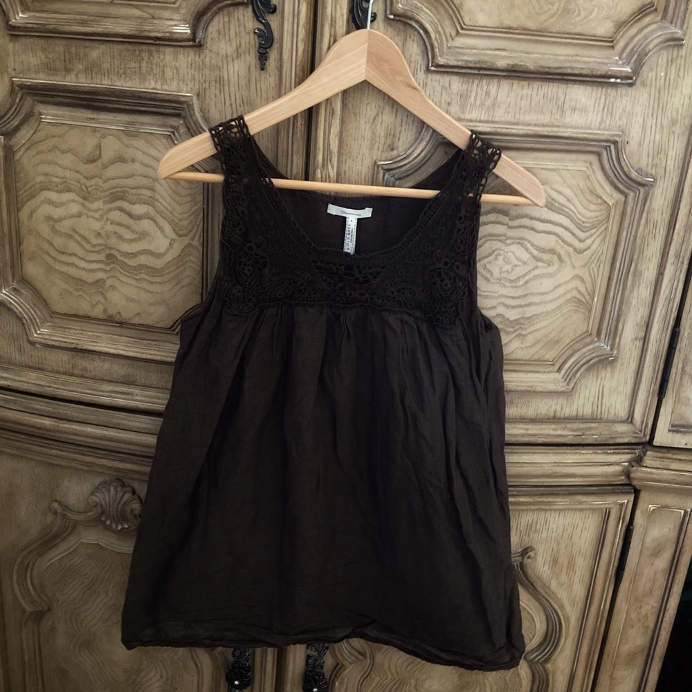 Old Navy Maternity Linen & Crochet Tank